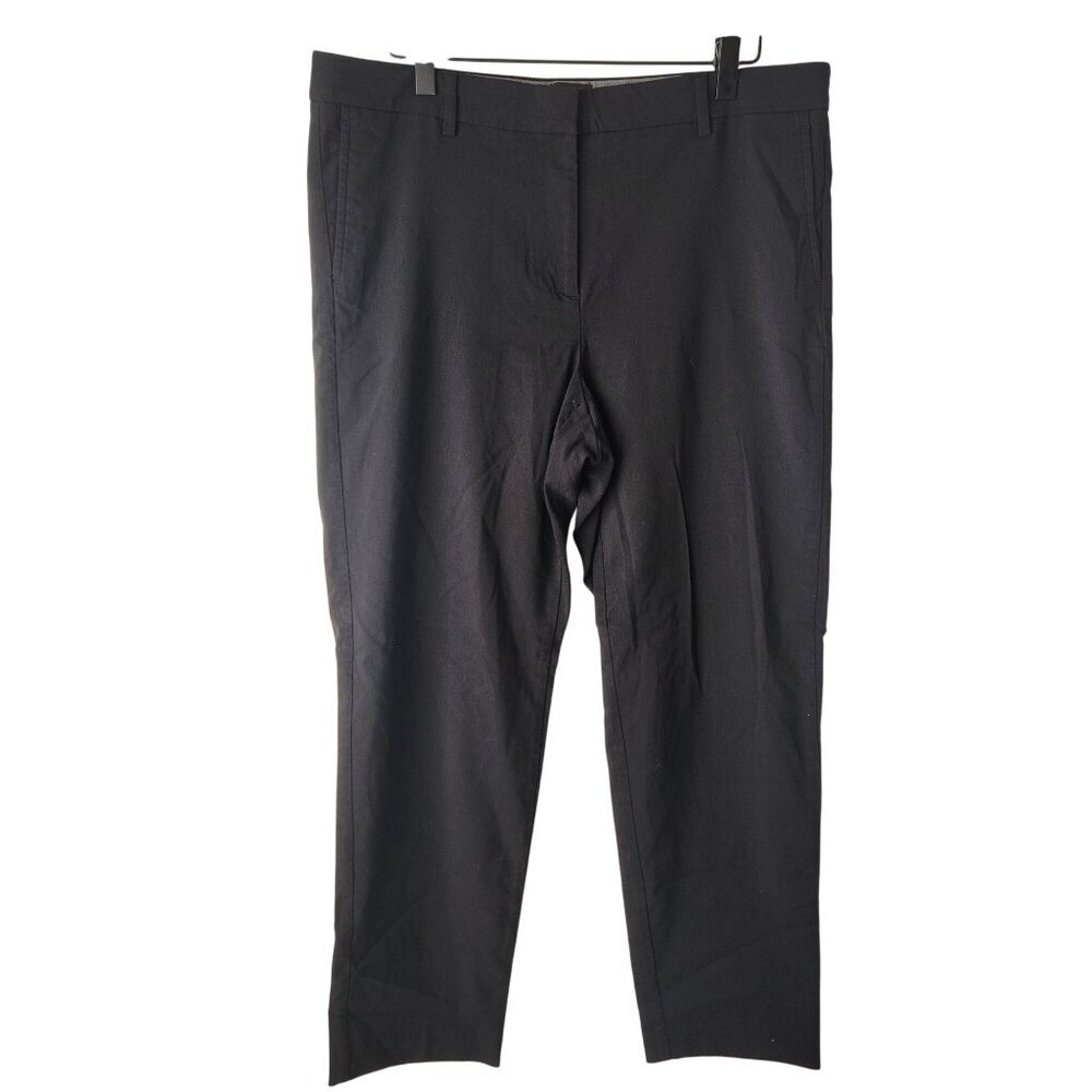 J. Jill Wearever Collection Refined Woven Trousers Black Pants Career Women's 14
